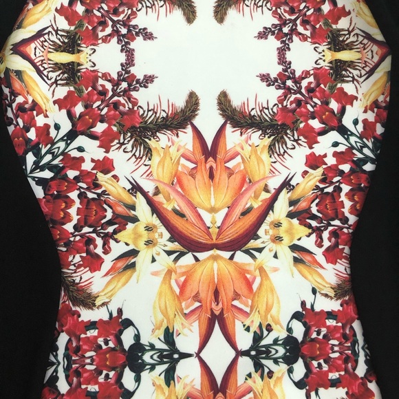 FOREVER 21 black and floral print dress size small - Picture 3 of 7